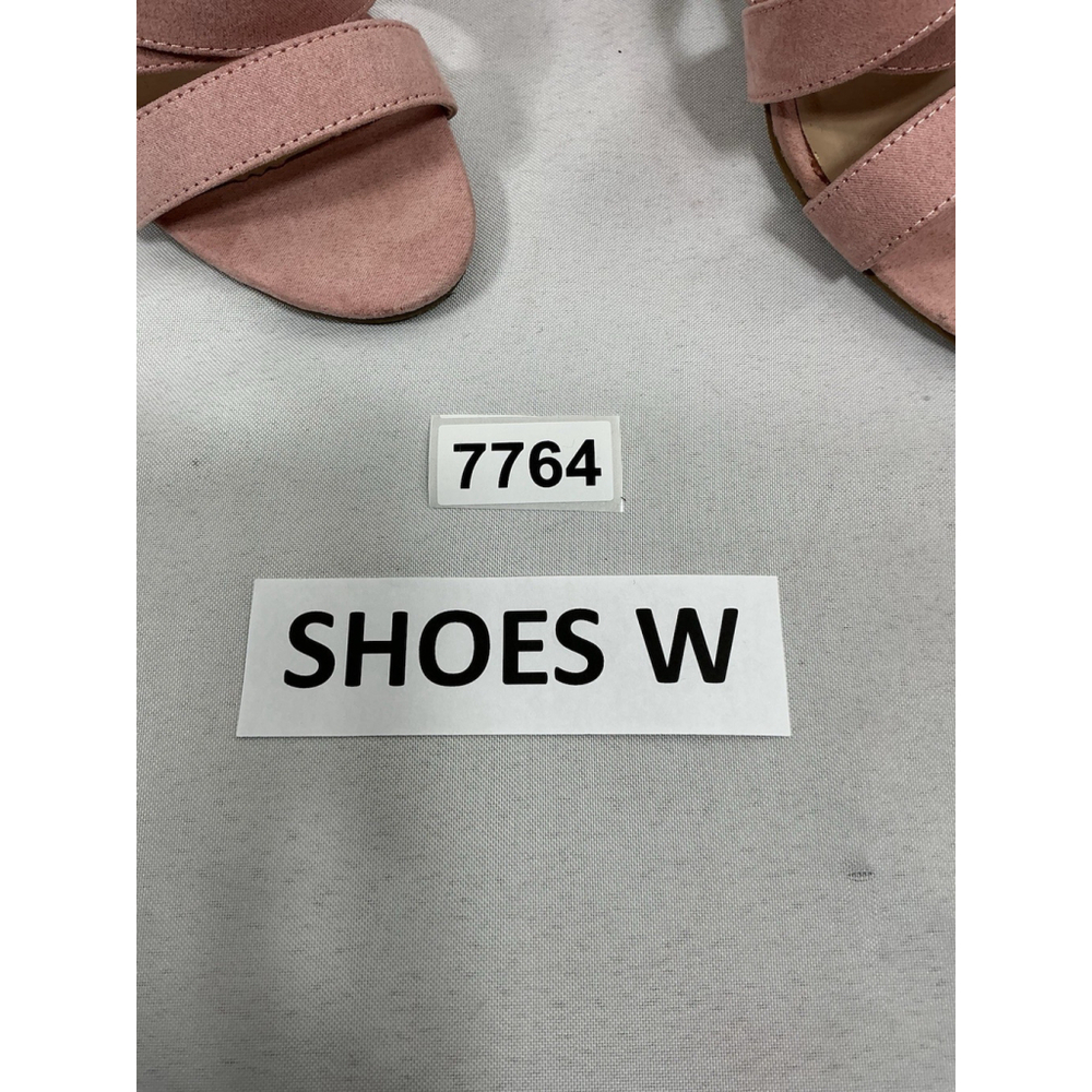 Womans NY & Co Strappy Sandals Pink Size 7 Stacked heel Open Toe - Picture 7 of 7